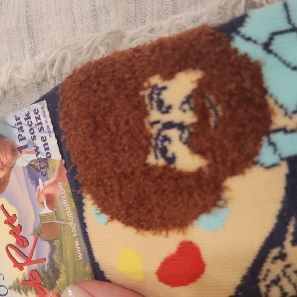 The joy of painting unisex Bob Ross crew socks, new with tags! - Picture 5 of 5
